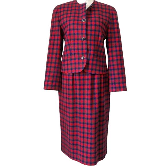 Vintage Pendleton Tartan Skirt Set - Picture 1 of 11